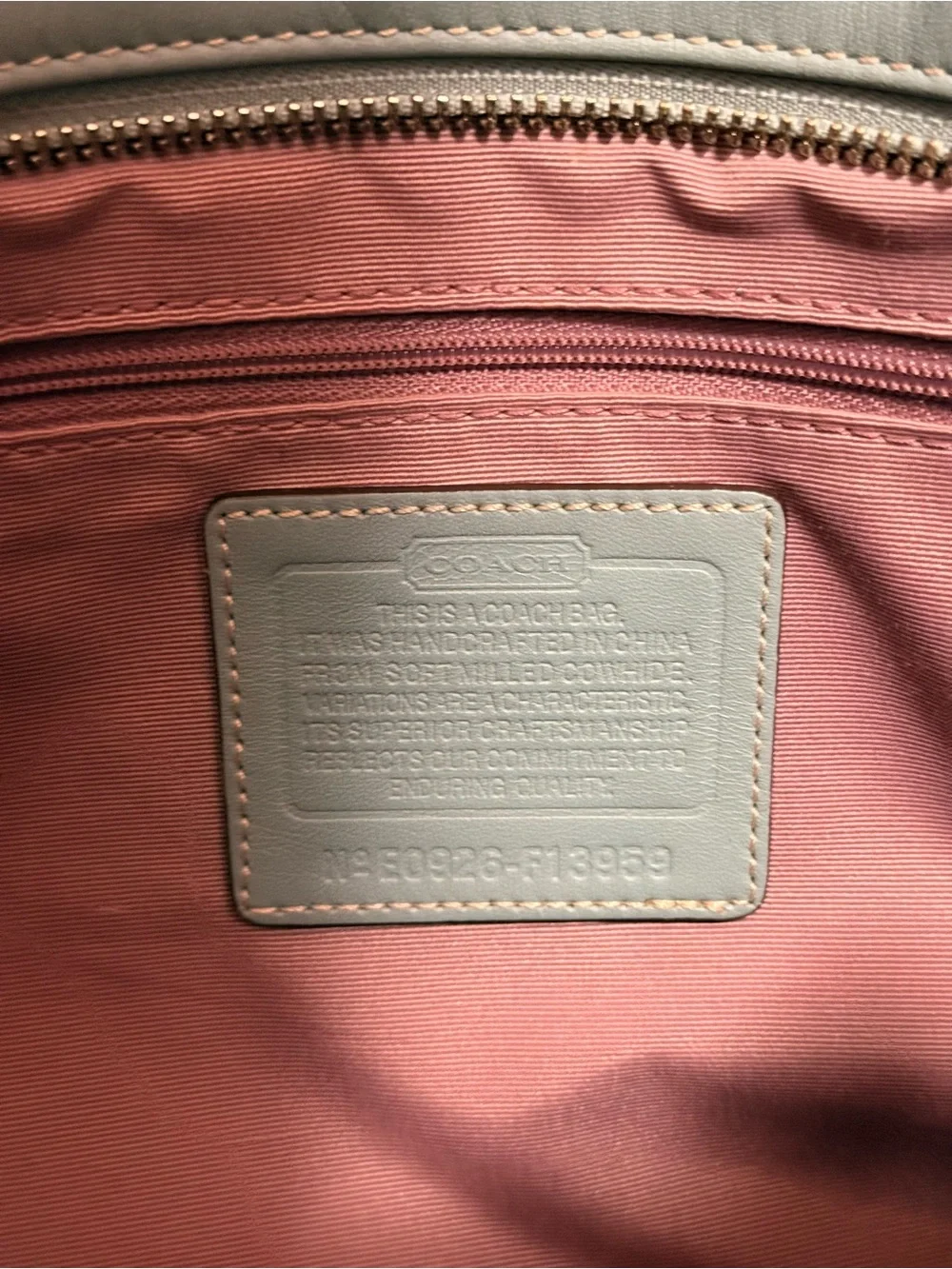 Coach Hampton Turnlock Tote Bag Pebbled Leather